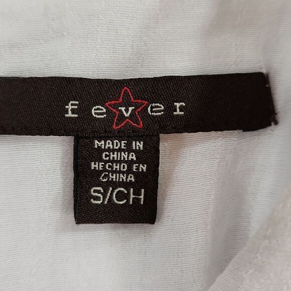 🔹️Fever White Gauzy Asymmetric Sleeveless Top Small - Picture 8 of 10